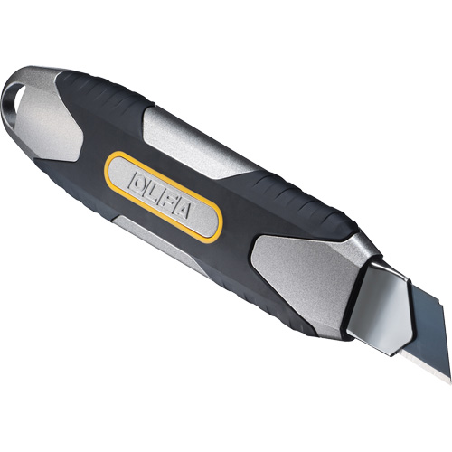 Knife with Auto-Lock, 18 mm, Carbon Steel, Heavy-Duty, Aluminum Handle Ottawa Fastener Supply