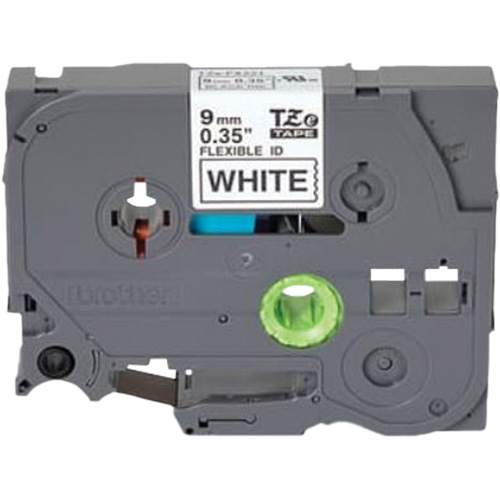 Cartouche de ruban flexible Tze, 9 mm x 26'/8 m, Noir sur blanc Ottawa Fastener Supply