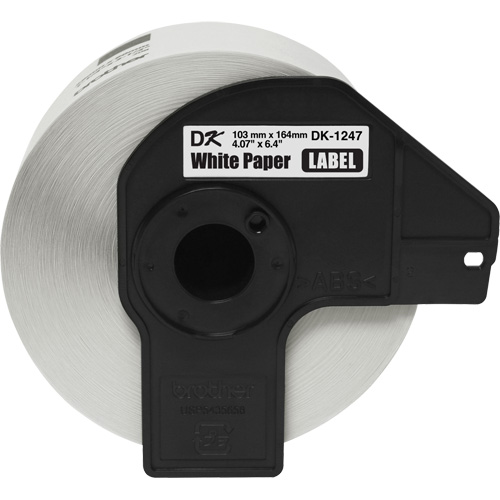 Large Die-Cut Shipping Labels, 4" W x 6-2/5" L, White Ottawa Fastener Supply