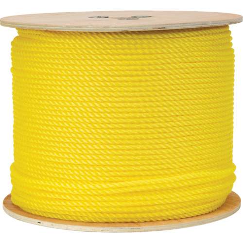 1/4" Braided Yellow Rope, Polypropylene, 1300' Ottawa Fastener Supply