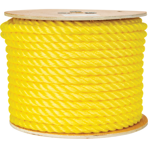 5/8" Braided Yellow Rope, Polypropylene, 200' Ottawa Fastener Supply