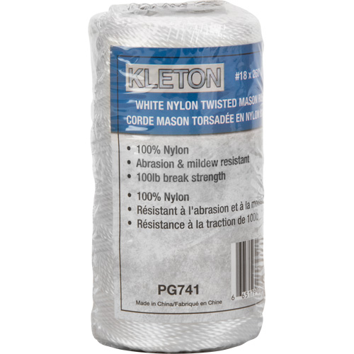 #18 Twisted Mason Rope, Nylon, 260' Ottawa Fastener Supply