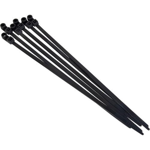 Attache-c&acirc;ble &agrave; visser, Longueur 8", R&eacute;sistance &agrave; la traction 50 lb, Noir Ottawa Fastener Supply