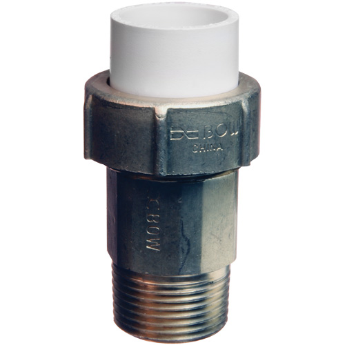 Pipe Union, 1" x 3/4", Brass/CPVC, Hub x Pex Barb Ottawa Fastener Supply