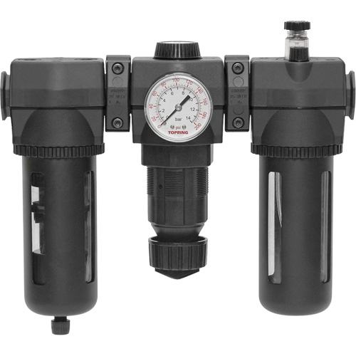 Filtre, d&eacute;tendeur & lubrificateur Modulair 400 avec drain manuel & bol standard, 3/4" NPTF Ottawa Fastener Supply