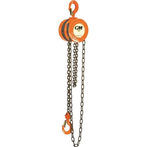 Chain Hoist, 10' Lift, 1000 lbs. (0.5 tons) Capacity, Steel Chain Ottawa Fastener Supply