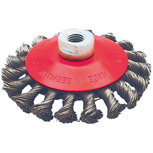 BK4520T Knot Twisted Conical Wheel, 4-1/2" Dia., 0.02" Fill, 5/8"-11 Arbor Ottawa Fastener Supply