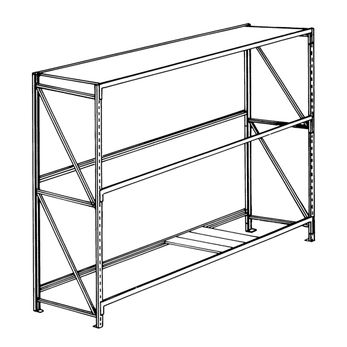 Pronto Bulk Storage Racks - 22-Ga. Shelf Panels, Galvanized Steel, 24" W x 6" D Ottawa Fastener Supply