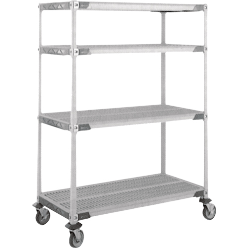 Chariot MetroMax i sur roulettes &agrave; tige, 4 tiers, 24" x 69" x 36", Capacit&eacute; 900 lb Ottawa Fastener Supply