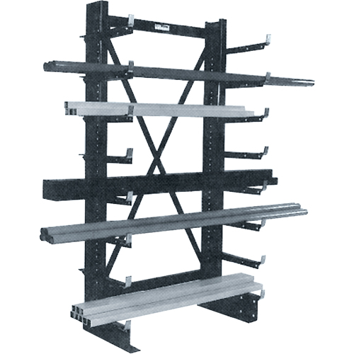 Single-sided Minitree&reg; Cantilever Rack, 36" W x 76-3/16" H Ottawa Fastener Supply