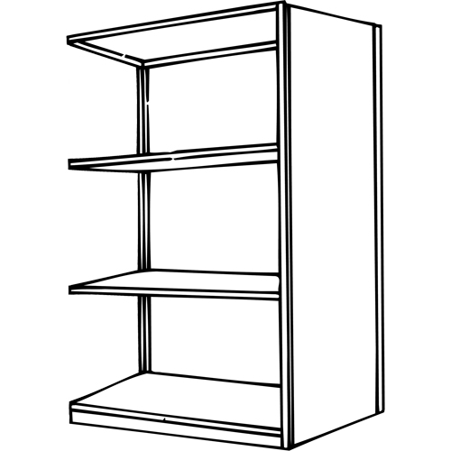 Interlok Shelving Unit, Steel, Boltless, 800 lbs. Capacity, 36" W x 76" H x 18" D Ottawa Fastener Supply
