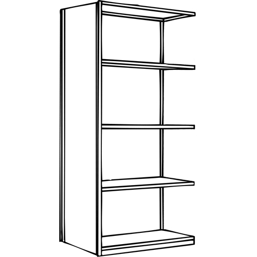 Interlok Shelving Unit, Steel, Boltless, 800 lbs. Capacity, 36" W x 100" H x 24" D Ottawa Fastener Supply
