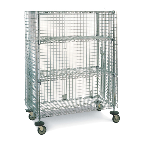 Wire Shelf Cart, Chrome Plated, 21-1/2" x 68-1/2" x 40", 500 lbs. Capacity Ottawa Fastener Supply