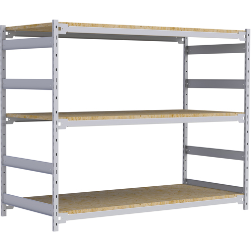 Wide Span Record Storage Shelving, Steel, 3 Shelves, 72" W x 32" D x 60" H Ottawa Fastener Supply