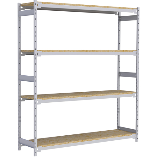 Wide Span Record Storage Shelving, Steel, 4 Shelves, 72" W x 18" D x 84" H Ottawa Fastener Supply