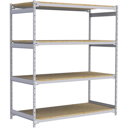 Wide Span Record Storage Shelving, Steel, 4 Shelves, 72" W x 32" D x 84" H Ottawa Fastener Supply
