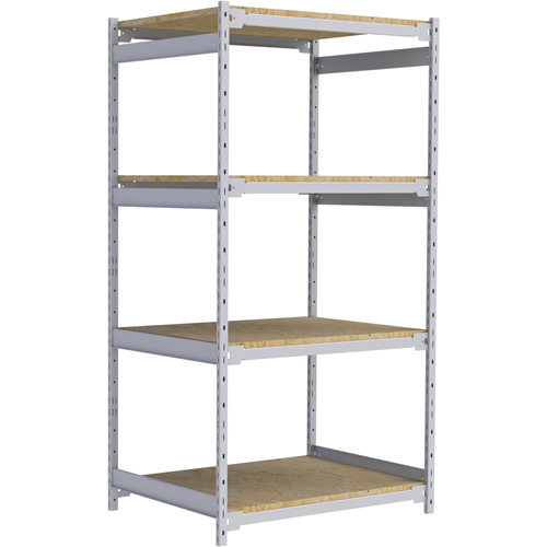 Wide Span Record Storage Shelving, Steel, 4 Shelves, 42" W x 32" D x 84" H Ottawa Fastener Supply