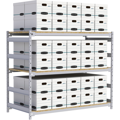 &eacute;tag&egrave;re-classeur de grande largeur, Acier, 3 Tablettes, 72" la x 32" p x 60" h Ottawa Fastener Supply