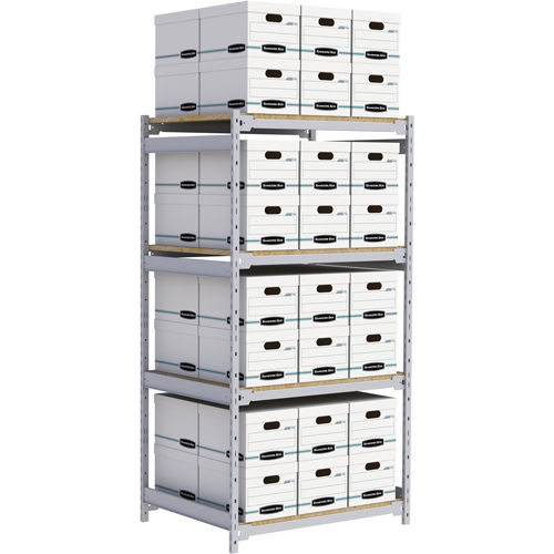 &eacute;tag&egrave;re-classeur de grande largeur, Acier, 4 Tablettes, 42" la x 32" p x 84" h Ottawa Fastener Supply
