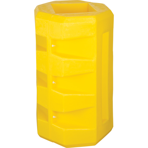 Column Protectors, 18-1/4" x 18-1/4" Inside Opening, 30" L x 30" W x 38-1/2" H, Yellow Ottawa Fastener Supply