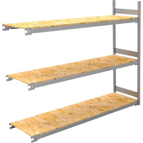 Wide Span Record Storage Shelving, Steel, 3 Shelves, 72" W x 18" D x 60" H, Add-On Kit Ottawa Fastener Supply