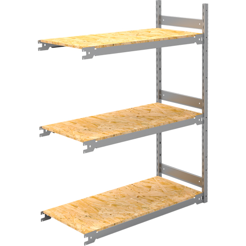 Wide Span Record Storage Shelving, Steel, 3 Shelves, 42" W x 18" D x 60" H, Add-On Kit Ottawa Fastener Supply