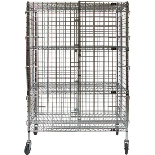 Security Cart, Chrome Plated, 48" x 69" x 24", 500 lbs. Capacity Ottawa Fastener Supply