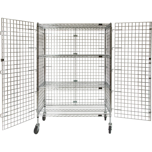 Security Cart, Chrome Plated, 48" x 69" x 24", 500 lbs. Capacity Ottawa Fastener Supply