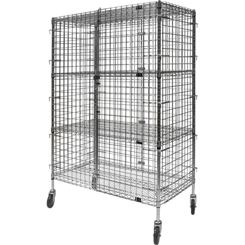 Security Cart, Chrome Plated, 48" x 69" x 24", 500 lbs. Capacity Ottawa Fastener Supply