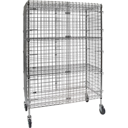 Security Cart, Chrome Plated, 48" x 69" x 24", 500 lbs. Capacity Ottawa Fastener Supply