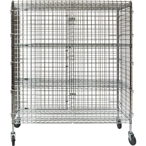Security Cart, Chrome Plated, 60" x 69" x 24", 500 lbs. Capacity Ottawa Fastener Supply