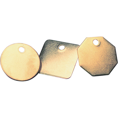 Blank Tags, Brass, 1.25" dia Ottawa Fastener Supply