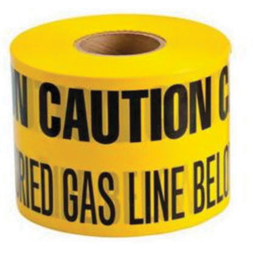 "Buried Gas Line" Identoline&reg; Underground Warning Tape, 6" W x 1000' L, Black on Yellow Ottawa Fastener Supply