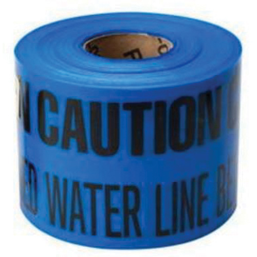 "Buried Water Line" Identoline&reg; Underground Warning Tape, 6" W x 1000' L, Black on Blue Ottawa Fastener Supply