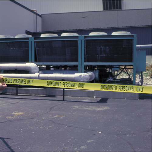 Rubans pour barricades, Anglais, 3" la x 1000' lo, 2 mils, Noir sur jaune Ottawa Fastener Supply