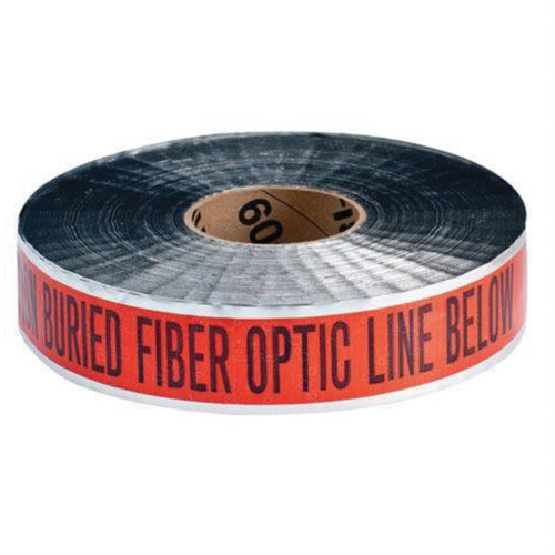 "Fiber Optic Line" Identoline&reg; Underground Warning Tape, 2" W x 1000' L, Black on Orange Ottawa Fastener Supply
