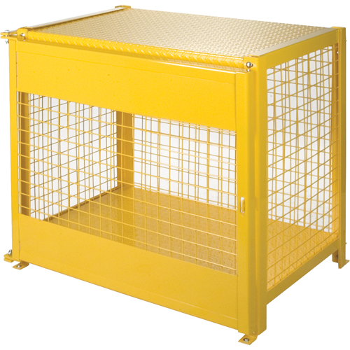 Gas Cylinder Cabinets, 6 Cylinder Capacity, 44" W x 30" D x 37" H, Yellow Ottawa Fastener Supply