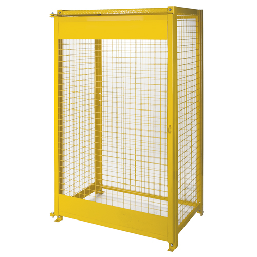 Gas Cylinder Cabinets, 10 Cylinder Capacity, 44" W x 30" D x 74" H, Yellow Ottawa Fastener Supply