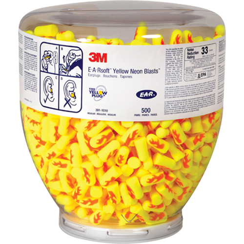 Bouchons d'oreilles E-A-RSoft Yellow Neon, Vrac - Contenant Ottawa Fastener Supply