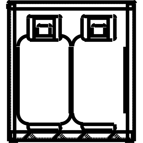 Armoires en aluminium pour bouteilles GPL, nbre de bouteilles: 4, 30" , 32" , 33-1/2" , Argent Ottawa Fastener Supply