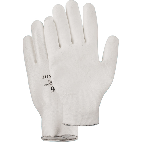 White Knit Palm Coated Gloves, Size Small/7, Polyurethane Coated, HPPE Shell, EN 388 Level 2 Ottawa Fastener Supply
