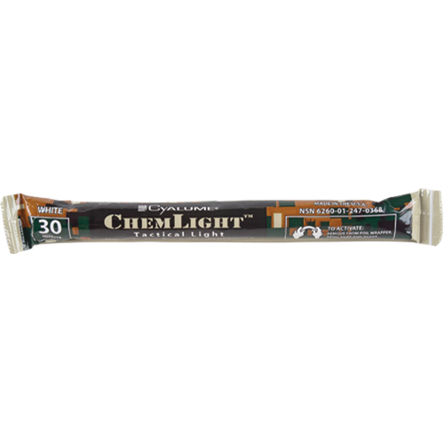 B&acirc;tons de s&eacute;curit&eacute; luminescents Cyalume 6", Blanc, Dur&eacute;e 30 min Ottawa Fastener Supply