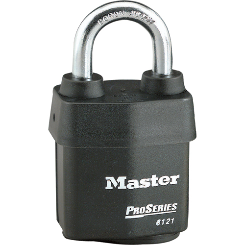 Cadenas Pro-Series Weather Tough, Noir, Cl&eacute;s diff&eacute;rentes, Acier lamin&eacute;, Largeur de 2-1/8" Ottawa Fastener Supply