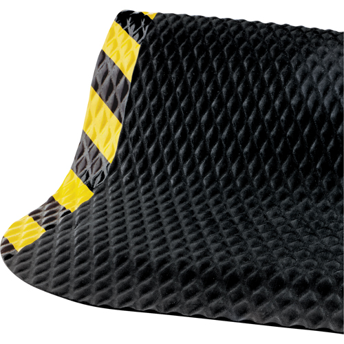 Tapis Hog Heaven no 424, Losange, 2' x 3' x 7/8", Noir/Jaune, Nitrile Ottawa Fastener Supply