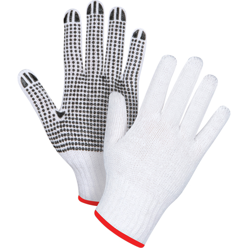 Dotted String Knit Gloves, Poly/Cotton, Single Sided, 7 Gauge, Small Ottawa Fastener Supply
