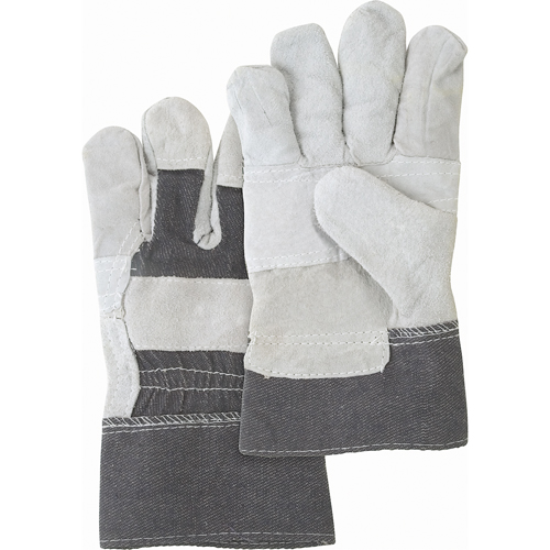 Standard-Duty Patch Palm Fitters Gloves, Large, Split Cowhide Palm, Cotton Inner Lining Ottawa Fastener Supply