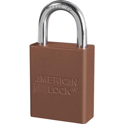 Anodized Padlock, Safety Padlock, Keyed Different, Aluminum, 1-1/2" Width Ottawa Fastener Supply