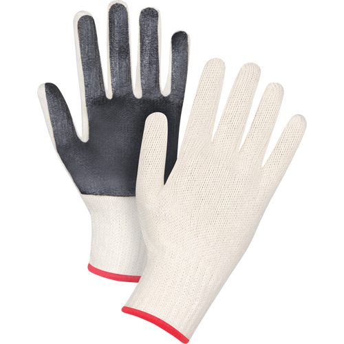 Gants en tricot &agrave; paume enduite, Poly/coton, Un c&ocirc;t&eacute;, Calibre 7, Petit Ottawa Fastener Supply