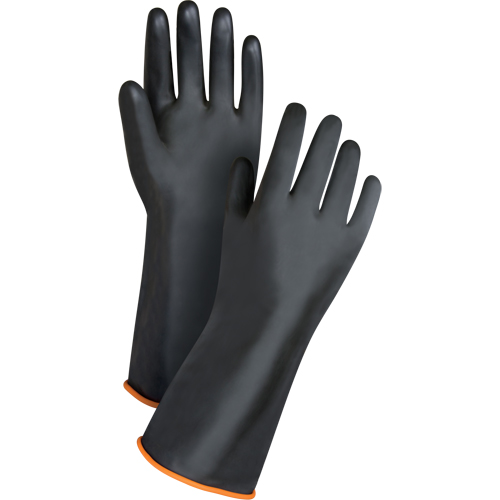 Heavyweight Chemical-Handling Gloves, Size Large/9, 14" L, Rubber Latex, 30-mil Ottawa Fastener Supply