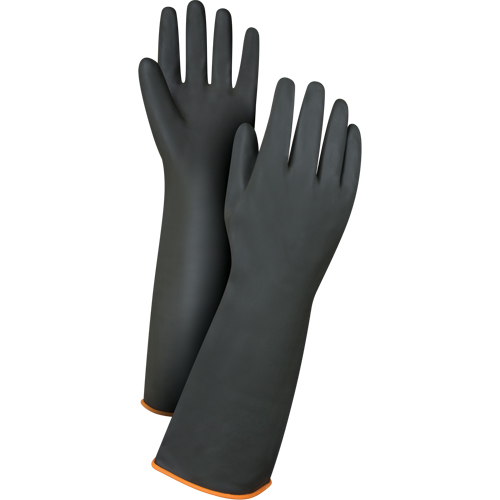 Heavyweight Chemical-Handling Gloves, Size Large/9, 18" L, Rubber Latex, 30-mil Ottawa Fastener Supply